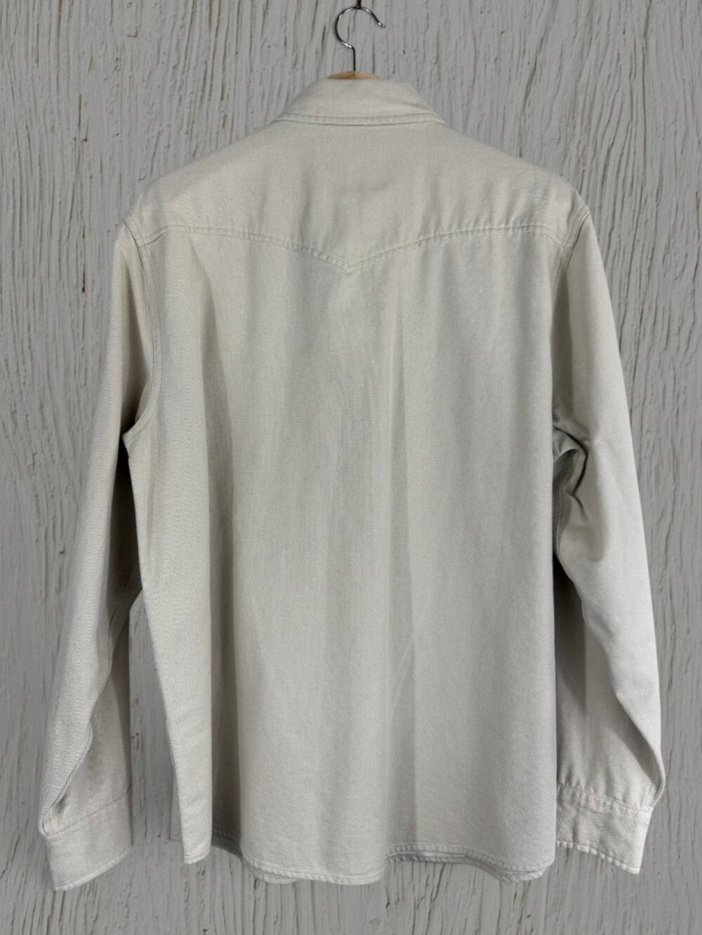 Howler Brothers Novato Shirt Oatmeal Large Sashiko Western Preowned Excellent - Picture 2 of 3